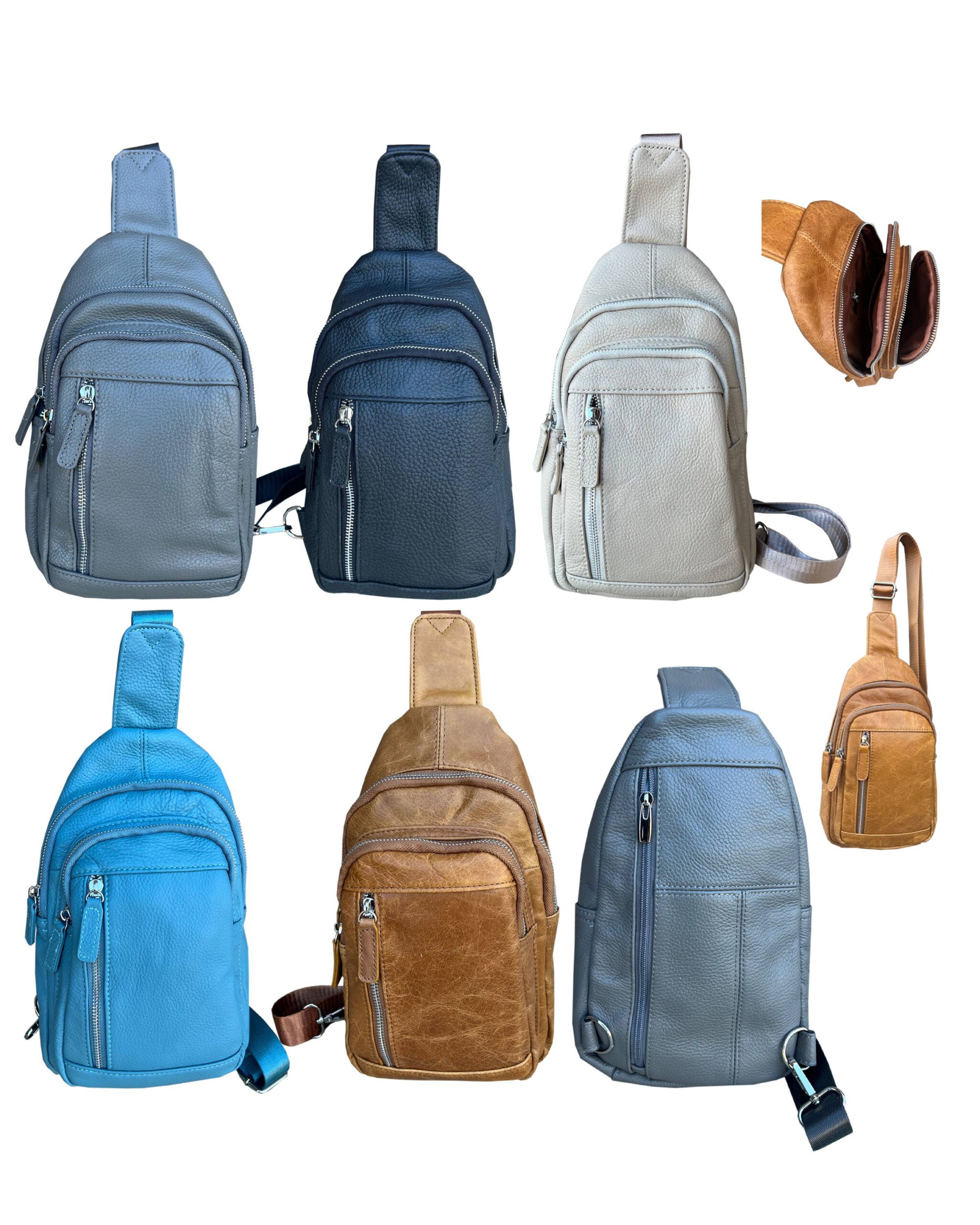 Cowhide Leather Sling Bag