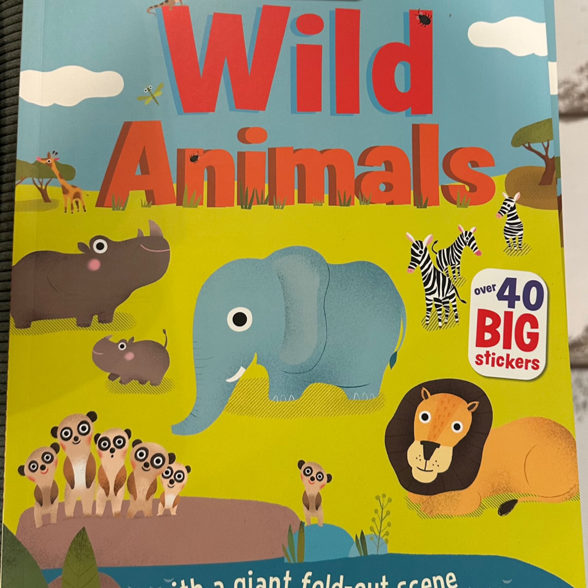 Big Stickers: Wild Animals Book