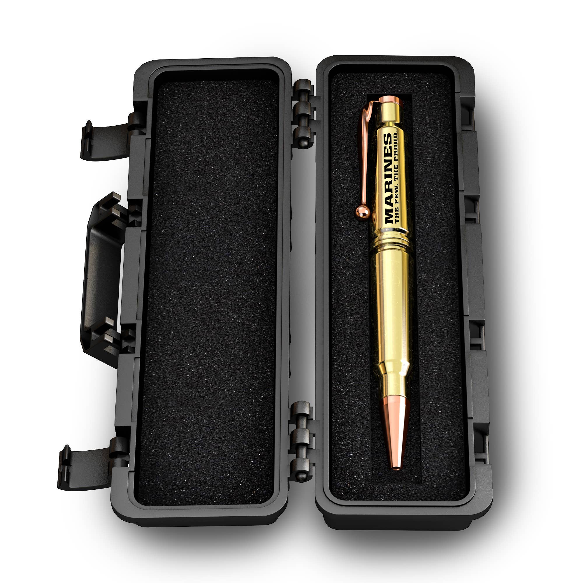USMC .308 Real Bullet Casing Twist Pen - Polished Brass - Image 2